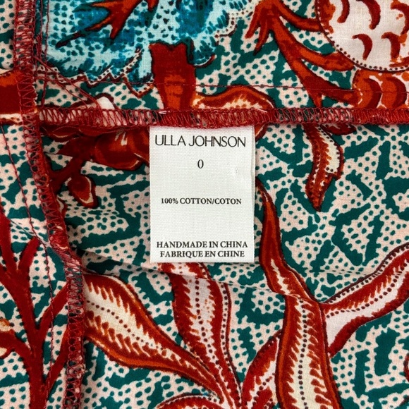 NWOT Ulla Johnson Midi Floral Tiered Olina Puff-Sleeve Dress - Picture 6 of 6